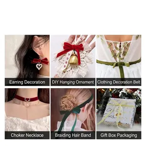 9mm velvet ribbon for DIY hair bows and gift packaging in multi-scene applications