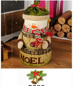 Coffret cadeau de Noël bonhomme de neige en trois pièces avec texte Noel et écharpe