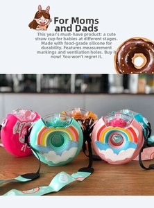 Detail showing food-grade silicone sleeve and accurate scale on donut water bottle