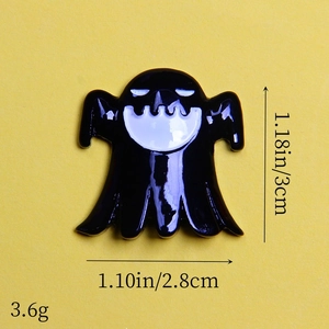 Ghost skull resin flatback charm size 1.18x1.10 inch with 3.6g weight for DIY craft