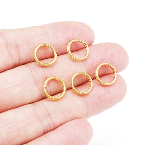 Golden double layer stainless steel open jump rings for DIY jewelry making