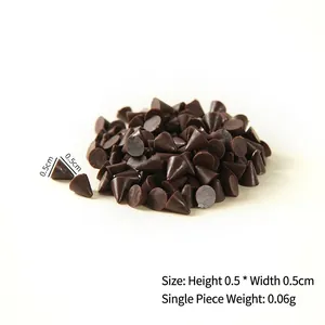 Miniature realistic chocolate cone model 0.5cm for DIY dollhouse cake decoration