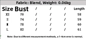 Size guide for women's lace top including bust and length measurements in centimeters