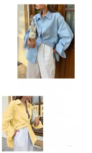 Detail view of lightweight long sleeve cotton blouse fabric texture and breathable material