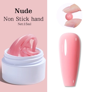 15ml Nude Solid Builder Gel zeigt nicht klebrige Textur und Profi-Ergebnis