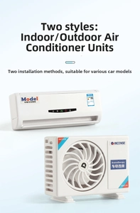 Detail view of mini car AC vent aromatherapy clips including indoor and outdoor models