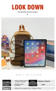 Gedetailleerde vergelijking van een lichtgewicht nylon schoolrugzak met tablet en laptop