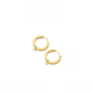 Dettaglio parametri di orecchini a cerchio in acciaio dorato 17x2,4mm con anellino extra