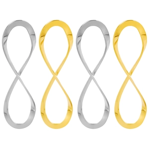 Infinity Pendant Necklace Charm 304 Stainless Steel 18K Gold Plated Minimalist Polished Geometric Jewelry For Women