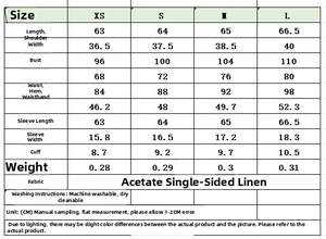 Tableau des tailles détaillé pour blouse en satin avec nœud au dos du XS au L