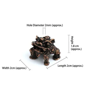Mini porta incenso in ottone vintage a forma di bestia propiziatoria per meditazione casa