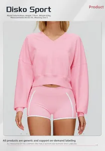 Pink hooded yoga set with V-neck crop top and matching high-waist shorts for fitness