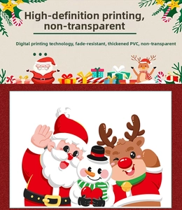 Détail de l'autocollant de Noël en PVC imperméable avec impression numérique HD de Père Noël