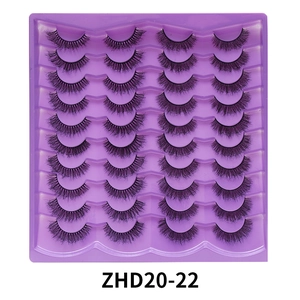 20 Paar flauschige künstliche Wimpern kurze dichte gemischte Wimpernverlängerung Set