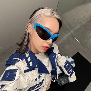 Y2K Sports Sunglasses Half Frame Wrap Around Cat Eye Metal Temples UV400 Protection For Women Men Hip Hop Trend