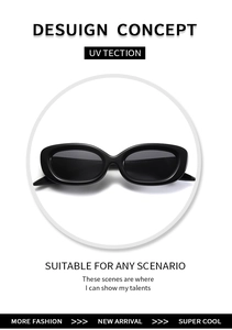 Detail shot of vintage oval sunglasses frame showing size specifications and glossy finish