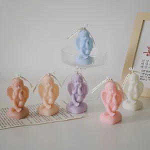 Angel Scented Candle Soy Wax Paraffin Retro Cupid Shape Desktop Ornament Home Fragrance Gift