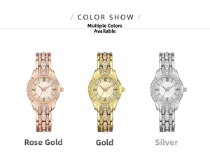 Comparaison détaillée de montres serties de diamants pour femmes en or rose, or et argent