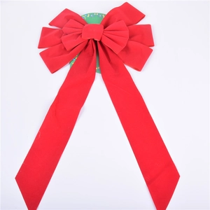 Fiocchi natalizi in velluto rosso da 5,5 cm per decorazione albero e feste di Natale