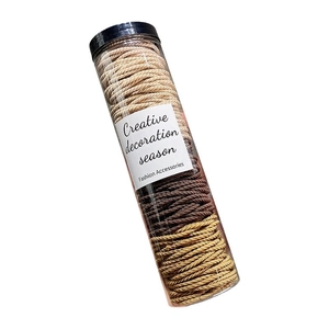 Set di elastici per capelli in barattolo trasparente con elastici intrecciati beige