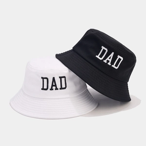 Dad Embroidered Cotton Bucket Hat Summer Sun Protection Breathable Outdoor Casual Travel Fashion Sunshade Fisherman Hat