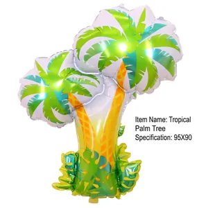Tropical palm tree foil balloon measuring 95x90cm for summer party decorations