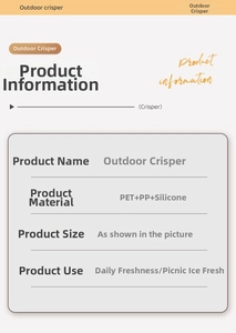 Detailed material specification table for PET and PP outdoor picnic food storage box