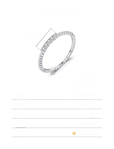 Detailed size chart of s925 silver wavy ring showing 9mm width and gemstone specs