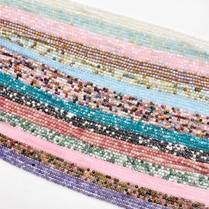 3mm faceted natural gemstone beads in multiple colors for DIY handmade jewelry crafting