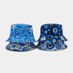 Cappelli a secchiello con motivo malocchio per uomo e donna in quattro colori