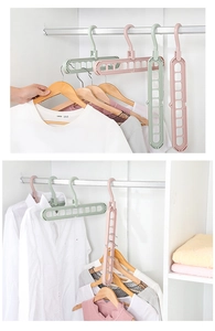 Detailed comparison of 9-hole magic hanger in horizontal and space-saving vertical mode