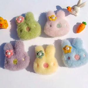 Süße Plüsch Kaninchen Brosche Stoff Bestickt Hasenkopf Mit Künstliche Perle Für Kleidung Taschen Dekoration Kawaii Stil