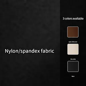 Seamless ribbed yoga bodysuit in black, white and coffee nylon fabric with soft texture