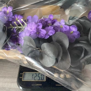 Halloween crescent moon cat wreath detail showing lightweight 125g decorative floral door hanging