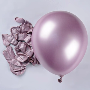 Detail of metallic purple latex balloons showing inflated shine and uninflated texture