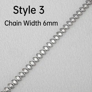 Detail showing 6mm silver stainless steel chain link for DIY jewelry making