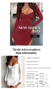 Close-up of Y2K slim fit bodycon dress with lace trim neckline and bow tie detail