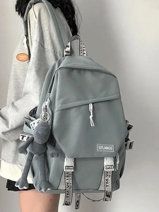 Fashion Backpack Nylon Canvas Large Capacity Waterproof Multi Pocket School Travel College Bookbag For Women Men Students