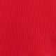 Macro shot of red halter top fabric featuring a detailed vertical stripe ribbed texture