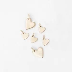 Stainless Steel Heart Charm DIY Jewelry Making Accessory Small Love Heart Pendant Electroplated Polished Metal Craft For Necklace Bracelet Women