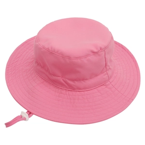 Cappello da sole rosa traspirante per bambini con cordino antivento e regolabile