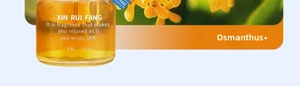Détail du flacon en verre de 65 ml de parfum de voiture au liquide parfumé à l'osmanthus