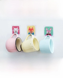 Detailed view of heavy-duty adhesive hooks featuring colorful cartoon animal illustrations