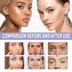 Visual comparison showing smooth skin texture before and after using matte setting powder