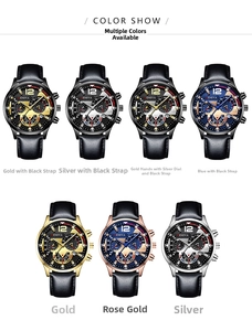 Detailed view of Geneva quartz watches with calendar and chronograph dials in multiple colors