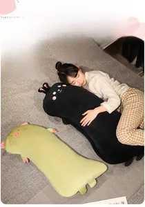 Close-up showing the soft plush texture and ergonomic shape of animal pillows
