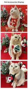 Detailed knit pet Christmas bags showing gingerbread man and tree crochet patterns