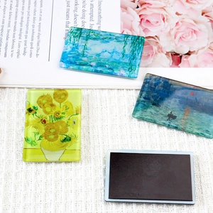 Artistic acrylic fridge magnets featuring Monet and Van Gogh famous oil painting designs