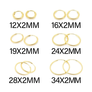 Classic Hoop Earrings Minimalist Polished 316L Stainless Steel Round Jewelry For Women Simple Titanium Steel Earrings