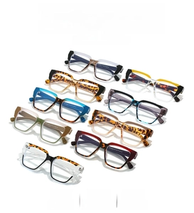 Detailed close-up of retro TR90 anti-blue light glasses with model TR-P5209 specs